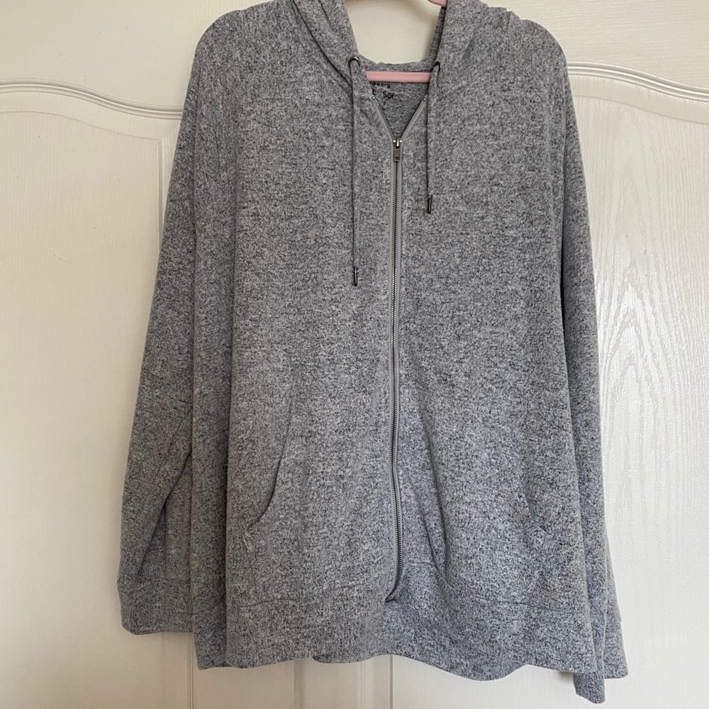 Gray Zip-Up Jacket Torrid
